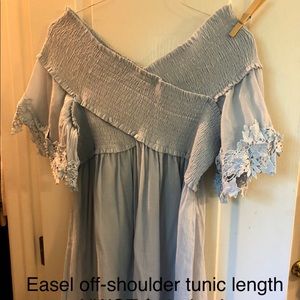 Off shoulder powder blue size L